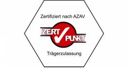 Logo: AZAV - Zertifiziert nach AZAV - Trägerzulassung